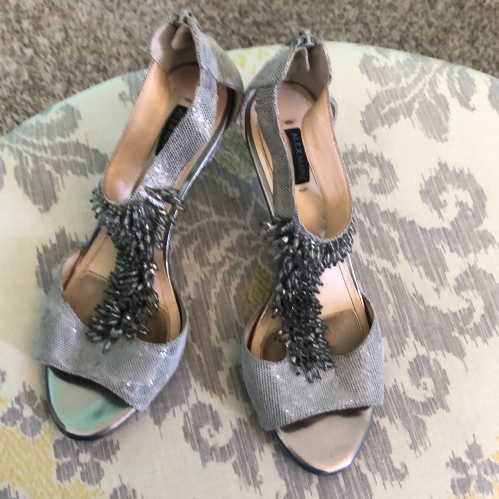 Beautiful silver sparkly heels
